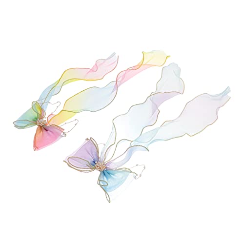 TOYANDONA 2stücke Haarschleifen Für Mädchen Mit Schleifen-haarschleife Und Haarschleifenclip Mädchen-haarnadel Und Schleifenclip Als Kopfschmuck von TOYANDONA