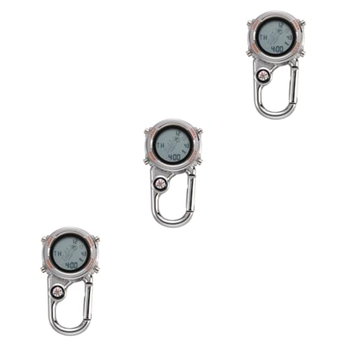 TOYANDONA 2 Stück Outdoor Digital Clip Watch für Herren und Frauen Multifunktionale Sportuhr mit Karabinerhaken für Camping und Bergsteigen Präzise Zeitmessung von TOYANDONA
