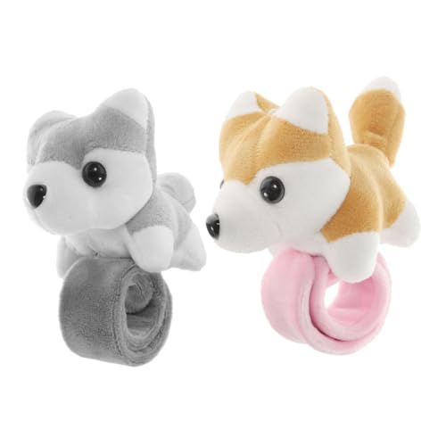 TOYANDONA 2stücke Plüschtier Slap Armband Für Junge Mädchen Mit Weichen Stofftierdesigns Als Partygeschenk Oder Geburtstagsgeschenk Pack Niedliche Hund-motive Und von TOYANDONA