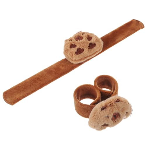 TOYANDONA 2 Stück Plüsch Schnapparmband Tierdesign für Weiche Klatscharmbänder als Party Niedliche Tiermotiv Armbänder für Jungen und Mädchen Vielseitig und Sicher der Anwendung von TOYANDONA
