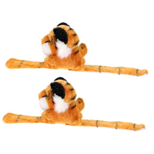 TOYANDONA 2 Stück Plüsch Schnapparmband Tiermotive Kuschelig Langlebig Kinderparty Gefälligkeiten Geburtstagsfeier von TOYANDONA