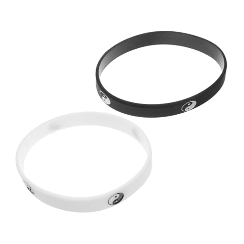 TOYANDONA 2stücke Tai Chi Silikonarmbänder Paararmbänder Streetdance Design Für Damen Herren Fitness Training von TOYANDONA