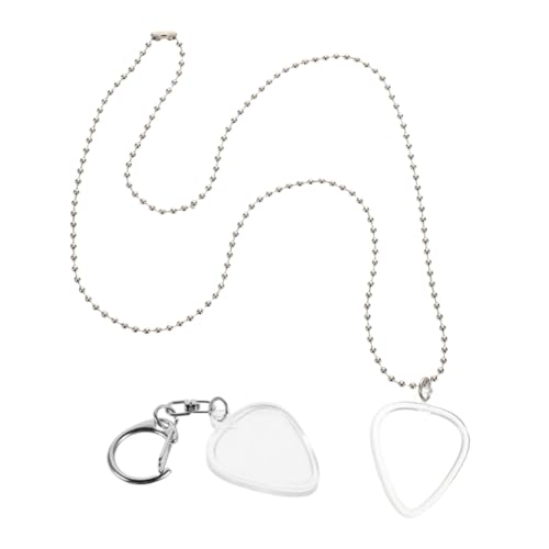 TOYANDONA 2 Stück Teiliges Transparentes Gitarrenplektrum-etui mit Schlüsselanhänger Robuster Schutz Tragbarer Pick-Organizer Praktisches Anhänger-Design für Musiker und Gitarrenspieler von TOYANDONA