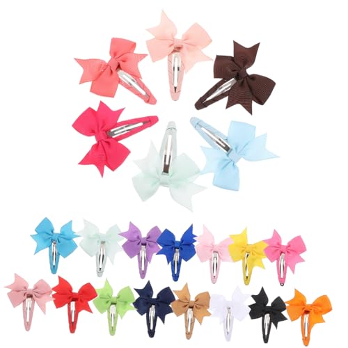 TOYANDONA 20 Stück Bunte Haarklammern für Frauen Leichte Stabile Haarschleifen mit Schleifen Design Langlebiger Haarschmuck für Mädchen Geeignet für Alltag Partys Weihnachten Halloween von TOYANDONA