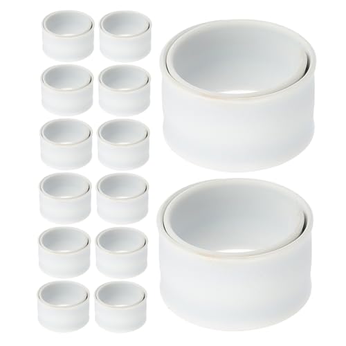 TOYANDONA 20 Stück Teiliges DIY Slap Armband Weiß aus Weichem Silikon Hautfreundlich zum Bemalen und Basteln für Partygeschenk Schul Geburtstagsfeier Zubehör von TOYANDONA