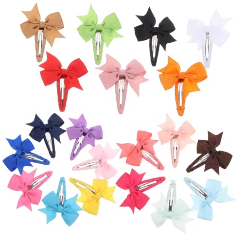 TOYANDONA 20 Stück Teiliges Mädchen Haarspangen mit Schleifenmuster Bunte Haarschleifen Clips für Frauen und Teenager Einfache Anwendung Modischer Haarschmuck für Alltag Party und von TOYANDONA