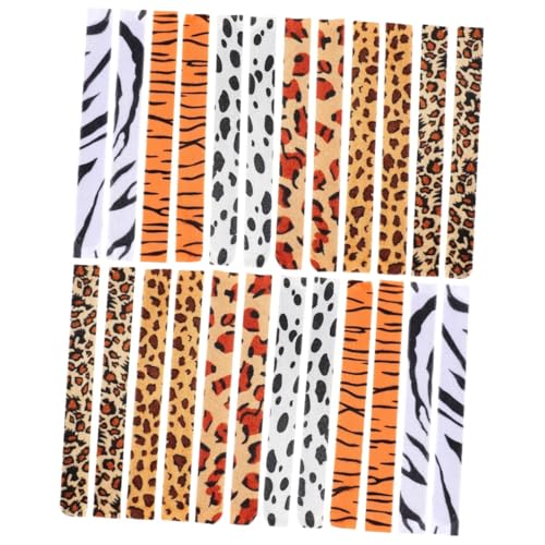 TOYANDONA Stk tierischer Sexring Schlagarmbänder für Kinder Halloween-Slap-Band Spielzeuge weihnachtsdeko Party-Slap-Armbänder Armband mit Zebramuster Feder Papa-Kreis Stahlblech von TOYANDONA