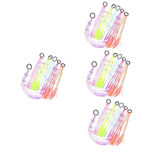 TOYANDONA Stück Perücken Pferdeschwanz Stirnband Geflochtene Pferdeschwanz Haaraufsätze Perücken Geflochtene Haargummis Haar Accessoires Pferdeschwänze Pferdeschwanz Verlängerung von TOYANDONA