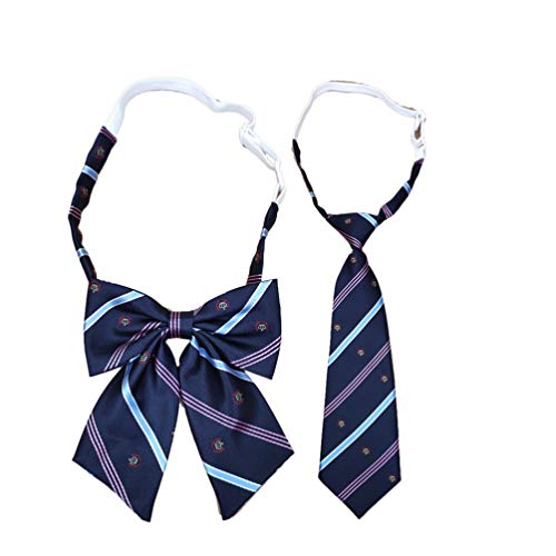 TOYANDONA 2Pcs Japan Schule Cosplay Fliege Krawatte Kronenstreifen Japan JK Seemann Uniform Anzug Bowknot Krawatte Party Kostüm (Stil 1) von TOYANDONA