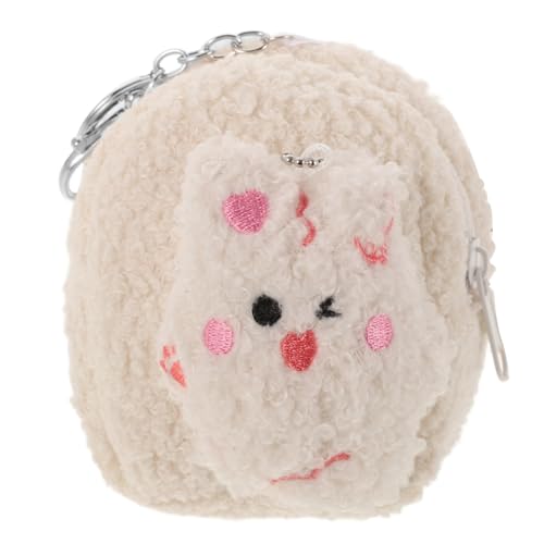 TOYANDONA 2St Plüsch Geldbörse Mini-Kosmetiktasche kleine Geldbörse für unterwegs Mini-Münzbeutel Makeup Tasche Cosmetic Bag Geldbörse für Frauen Geldbörse Reißverschluss ， Weiß von TOYANDONA