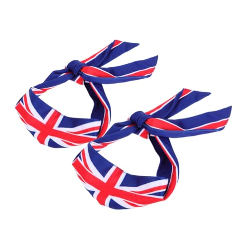 TOYANDONA 2stücke Sport Stirnbänder Für Männer Und Frauen Dicke Und Rutschfeste Elastische Schweißbänder Patriotische Stirnbänder Mit Britischer Flagge Druck Für Sport Tennis von TOYANDONA