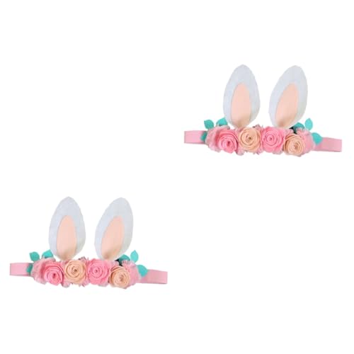 TOYANDONA Rosenstirnbänder 2St Osterstirnband für Kinder -Accessoire Häschen-Ostern-Stirnband kinder haarschmuck geschenke für kinder stirnbänder -Stirnband Ostern Stirnband Hase schmücken von TOYANDONA