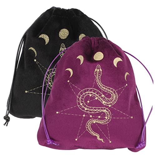 TOYANDONA 2st Taroca Stoff Tasche Küchentischläufer Tarot-wandteppich Tarot-Tuch Tarotkarten Für Anfänger Tarotkartentuch Schmuckbeutel Weissagung Tischdecke Container Samt Tragbar von TOYANDONA