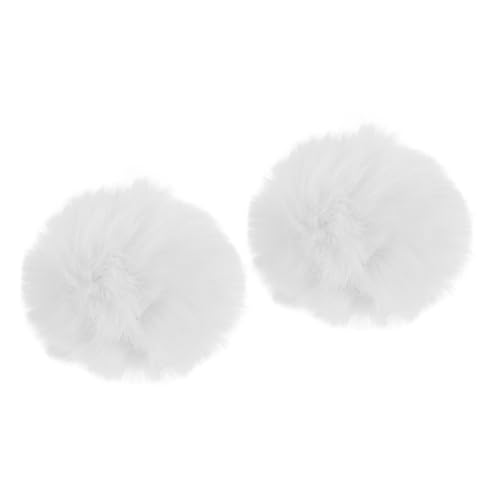 TOYANDONA 2stücke Bunny Tail Schuhschnallen Mit Pompons Flauschige Hasenschwanzclips Abnehmbare Zubehör Für Kinderkostüme Weißer Hasenkostüm-accessoire Tierschwanz-kostüm-teil Halloween-part von TOYANDONA