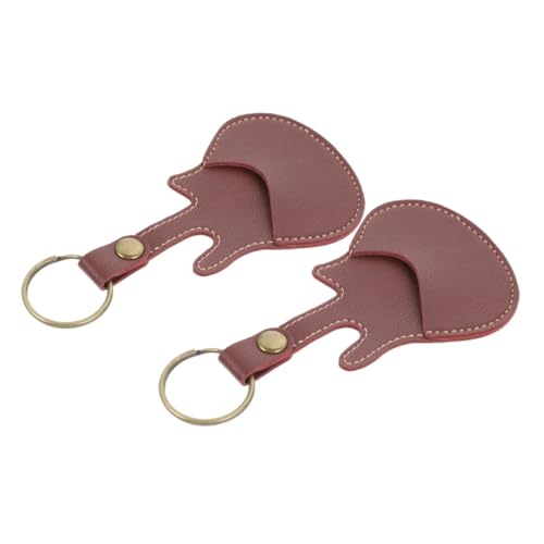 TOYANDONA 2stücke Gitarrenplektrum-Organizer Aus Strapazierfähigem Leder Gitarrenplektrum-Halter Mit Schlüsselring Gitarrenplektrum-etui Für Akustik Gitarrenspieler Tragbares von TOYANDONA