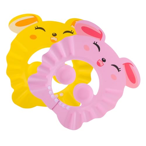 TOYANDONA 2stücke Haarschutzkappe Für Mädchen Verstellbare Duschhaube Waschen Süßes Design Für Sorgenfreies Baden Und Gelb Für Kleinkinder von TOYANDONA