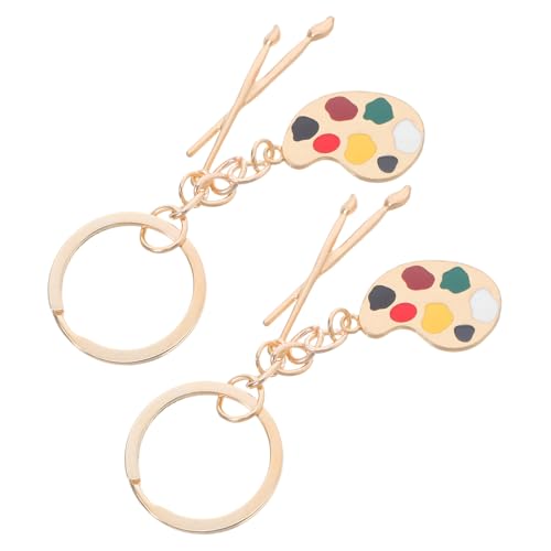 TOYANDONA 2stücke Metalllegierung Schlüsselanhänger Mit Palette Stilvoller Taschenanhänger Und Dekorationsstück Für Damen Herren Und Leicht Und Langlebig Für Täglichen Gebrauch Und von TOYANDONA