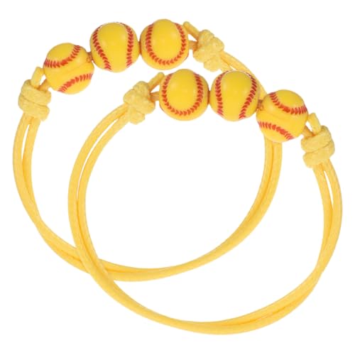 TOYANDONA 2stücke Sportarmbänder Für Jugendliche Geflochtenes Baseball-design Bequeme Passform Handgelenkschutz Geeignet Für Jungen Und Mädchen von TOYANDONA