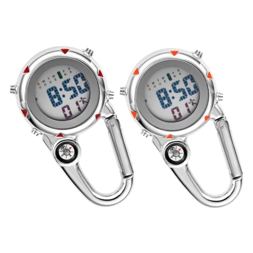 TOYANDONA 3 Sätze Ansteckuhren Taschenuhr Taschenuhr Für Männer Clipuhr Aus Metall Outdoor -Clip Metallclip An Der Uhr Ansteckuhr Clip on Watch Schnalle Uhr Rostfreier Stahl 2 Stücke * 3 von TOYANDONA