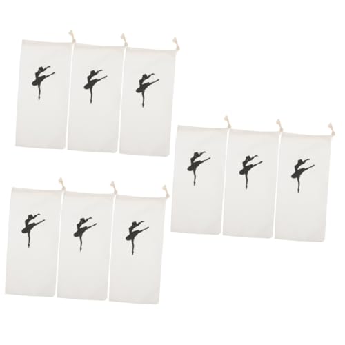 TOYANDONA 3 Sätze Tanzschuhtasche Mädchen Ballettschuhe Damen Tanztasche Schuhverpackungstasche Ballett-Slipper-Tasche Ballett-aufbewahrungstaschen Mit Kordelzug Segeltuch 6 Stücke * 3 von TOYANDONA