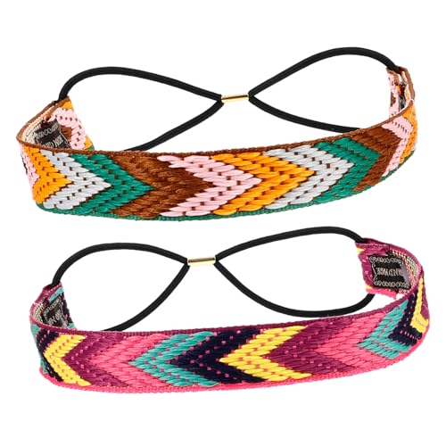 TOYANDONA 3 Sätze Teiliges Retro Stirnband Mit Knopf Schweißabsorbierend Elastisch Ohrenfreundlich Geeignet Für Damen Sport Outdoor Fitness Verhindert Haar Im Gesicht Und 2 Stücke * 3 von TOYANDONA