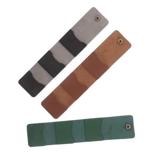 TOYANDONA 3 Stück Gitarrenplektrum Aufbewahrungstasche aus Pu-Leder Faltbare Plectrum Tasche mit Fächern Kompakter Pick Organizer für Gitarristen Tragbare Pickholder für Akustik von TOYANDONA