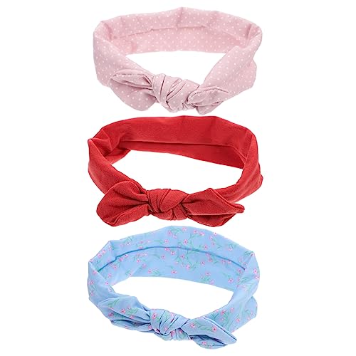 TOYANDONA 3st Stirnband Baby-bowkot-kopfbedeckung Baby Geknoteter Turban Neugeborenes Haarband Turban Für Babys Mädchen Schleife Headwrap Haarbänder Mit Babyschleife Tuch Stoff Krawatte Kind von TOYANDONA