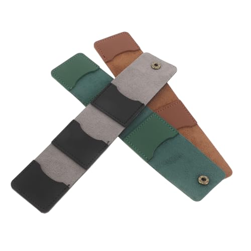 TOYANDONA 3 Stück Teiliges Pickholder Faltbare Gitarrenplektrum Tasche aus Pu-Leder mit Fächern Kompakte Roll-up Pickhalterung für Gitarristen und Musiker Platzsparender Organizer für von TOYANDONA