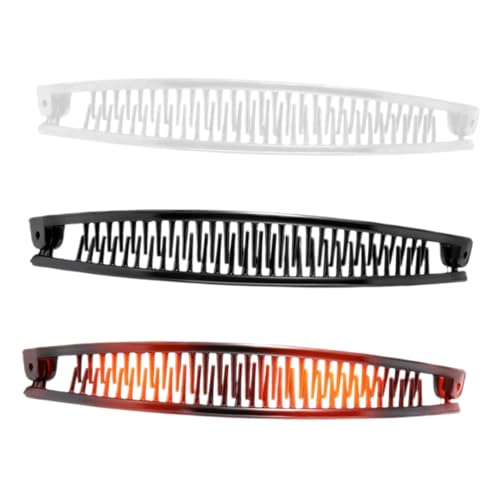 TOYANDONA 3 Stück Teiliges Vintage Bananen Haarspangen mit Doppel Kamm für Starken Halt Fischschwanz Styling Clips für Langes Dickes Haar Haarschmuck für Damen und Mädchen von TOYANDONA