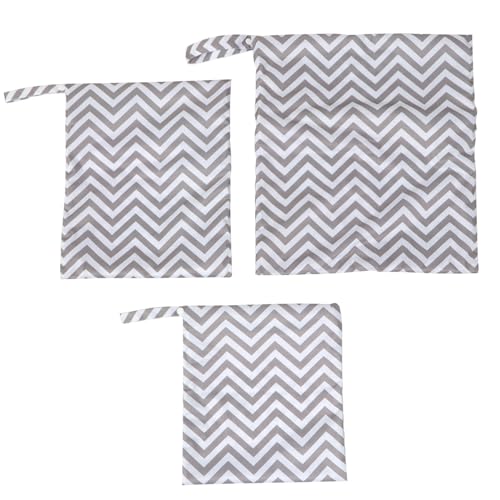 TOYANDONA 3 Stück Teiliges Wasserdichtes Windel Aufbewahrungsbeutel mit Reißverschluss Wiederverwendbare Feuchttücher Tasche für Windeln Praktische Pouch mit Henkel Aufhängen Organizer für von TOYANDONA