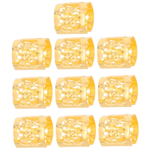 TOYANDONA 300 Stück Goldene Dreadlock Haarringe aus Metall Langlebige Haarmanschetten für Zöpfe Leichtes und Komfortables Haarzubehör Geeignet für Flechtfrisuren Ponytails Hochzeiten und von TOYANDONA