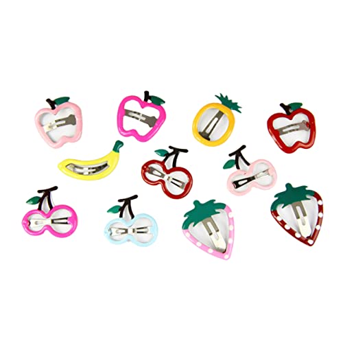 TOYANDONA 30St Haar Klammern kinder haarspangen haarspange kinder Haarschmuck für Damen Haarschmuck für Kleinkinder Haarklammer Haarnadel Obst-Haarspangen Haarspangen für Kinder malen Knopf von TOYANDONA