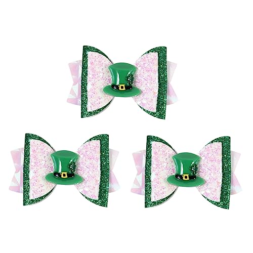 TOYANDONA 3St Haarnadeln zum irischen Tag Haarschmuck für Kinder Haarnadeln st patricks day haarschmuck haarklammer grün Tiara Mädchen Haarnadel Seitenclip für Kinder Krawatte Zubehör von TOYANDONA