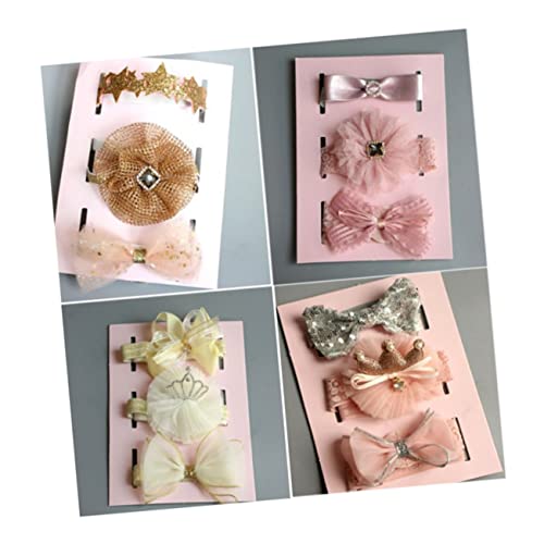 TOYANDONA 3 Stück Haarband für Babys mit Schleife und Krone Haarschmuck für Mädchen ab 18 Monaten und Hautfreundliches Material für Besondere Anlässe Pfirsichfarbe von TOYANDONA
