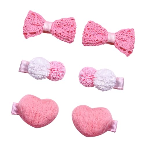 TOYANDONA 3paare Haarspangen Mit Herz-haarspangen Und Schleifen-clips Haarschmuck Für Mädchen Und Frauen Styling-accessoires Für Geburtstagspartys Und Besondere Anlässe von TOYANDONA