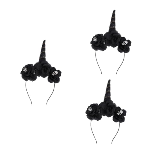 TOYANDONA 3St mädchen stirnbänder Mini-Tiara Einhorn-Horn-Stirnband Tiara für Mädchen Einhorn- Haargummis Haarband Einhorn-Stirnband Haarschmuck Dämon Kopfbedeckung künstliche von TOYANDONA