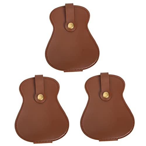 TOYANDONA 3stücke Faltbares Gitarren-Plektrum-Container Tragbare Pu-Gitarren-Pick-Aufbewahrungstasche Universeller Organizer Für Gitarre Und Ukulele Praktischer Schutz Für Plektren von TOYANDONA