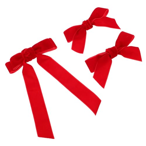 TOYANDONA 3stücke Haarclips Rot Haarschleifen Alligator Clips Haaraccessoires Für Frauen Mädchen von TOYANDONA