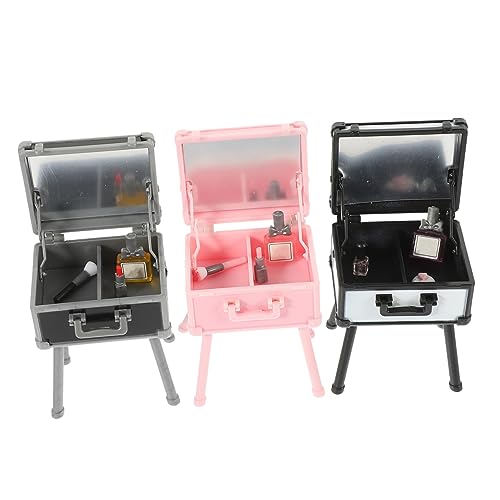 TOYANDONA 3stücke Simulation Miniatur Make-up Box Lippenstift Make-up Zubehör Dekoratives Puppenhaus Zubehör Schreibtisch Dekoration Mini Haus Dekoration von TOYANDONA