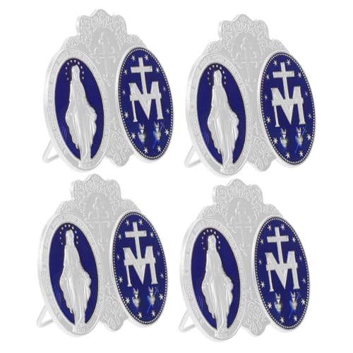 TOYANDONA 4 Stück Email Gedenkabzeichen Home Office Decor Wohnkultur Pin-Abzeichen Emaille Abzeichenverzierung Emaille-Pin-Anzeige dekoratives Abzeichen Indoor-Handwerk Zinklegierung Silber von TOYANDONA