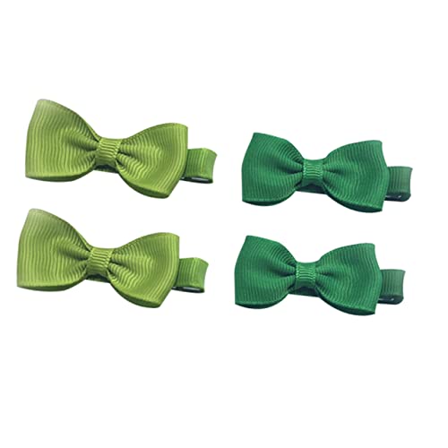 TOYANDONA 4 Stück Schleife Haarnadel Kopfschmuck Für Kinder St Patricks Day Haarspangen Patrick s Day Haarschleifen Clips Mädchen Haarschleifen Grün Stoff Frau Combo-platte Entenschnabel von TOYANDONA