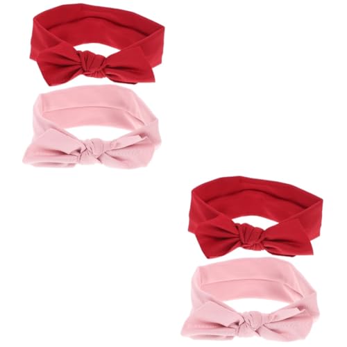 TOYANDONA 4 Stück Schleife Stirnband stirnbänder kinder haarspangen Kleinkind Hochzeit Stirnband Haarschmuck für Babys Haargummi Mädchen beugen Stirnbänder gemütlich von TOYANDONA