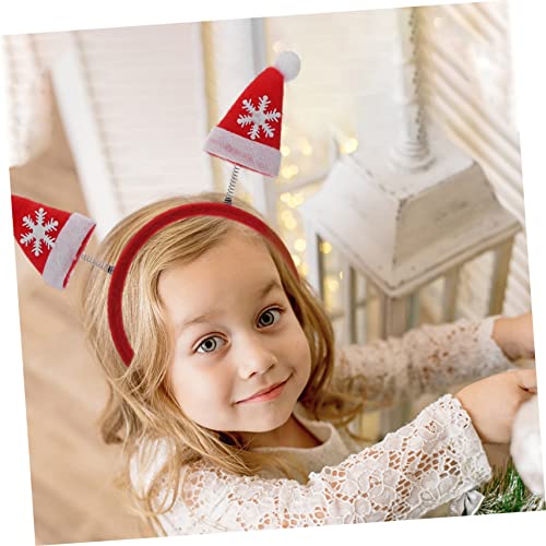 TOYANDONA 4 Stück Teiliges Haarreifen Weihnachten mit Schneemann Rentier Weihnachtsmann und Tannenbaum Elastisch und Passend für Erwachsene Festlicher Haarschmuck für Weihnachtsfeiern und von TOYANDONA