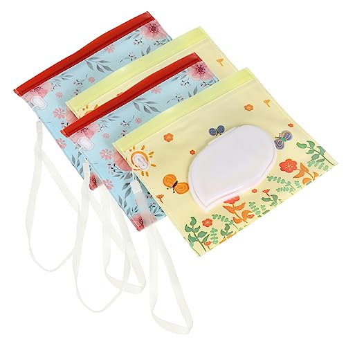 TOYANDONA 4 Stücke Reise Feuchttuchspender für Babys Wiederverwendbare Taschentuchhalter Eva Leicht und Tragbar mit Druckknopfverschluss für Wickeltasche und Kinderwagen TOYANDONA 4 Stücke Reise Feuchttuchspender für Babys Wiederverwendbare Taschentuchhalter Eva Leicht und Tragbar mit Druckknopfverschluss für Wickeltasche und Kinderwagen von TOYANDONA