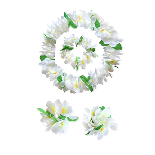 TOYANDONA 4 Stück Hawaiianische Kränze Stirnband Hawaiianisches Leis Stirnband Tropische Tropischer Luau- -leis-kopfschmuck Künstliche Hula Strandresort Partybedarf Blumen von TOYANDONA