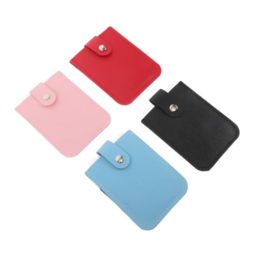 TOYANDONA 4stücke Ausziehbarer Kartenhalter Mit Druckknopf Organizer-Tasche Aus Kunstleder Stapelbare Schmale Kartenetuis Brieftaschen-Organizer von TOYANDONA