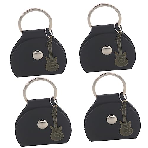 TOYANDONA 4stücke Teiliges Plektrum-Holder Gitarren-Pick-Organizer Mit Schlüsselanhänger Für Akustik Gitarre Bass Und Mehr Aus Langlebigem Pu Und Perfektes Für Musikliebhaber von TOYANDONA