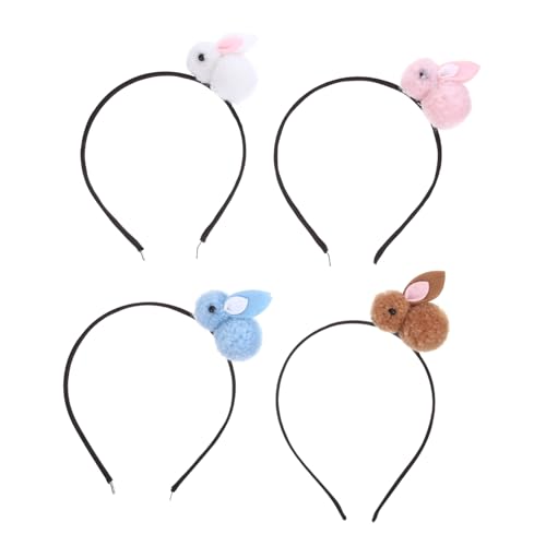 TOYANDONA 4stücke Teiliges -haarreif Mit Hasenohren Für Mädchen Und Erwachsene Bunte Elastische Kopfbedeckung Für Und Festlichkeiten -dekoration von TOYANDONA