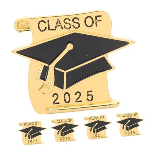 TOYANDONA 5 Stück Abschlusskappen Anstecknadeln für Graduierungsfeiern Dekorative Broschen für Kleidung Taschen und Hochwertige Metallpins mit Feiner Verarbeitung von TOYANDONA