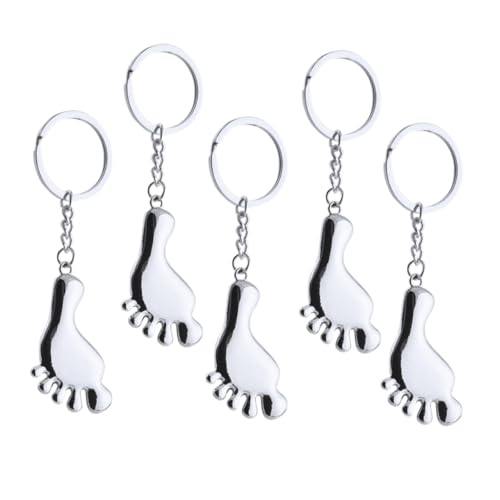 TOYANDONA 5 Stück Kleine Füße Schlüsselanhänger Tasche Fußabdruck Taschenanhänger Rucksack Fußabdruck Schlüsselanhänger Fußform Tasche Hängender von TOYANDONA